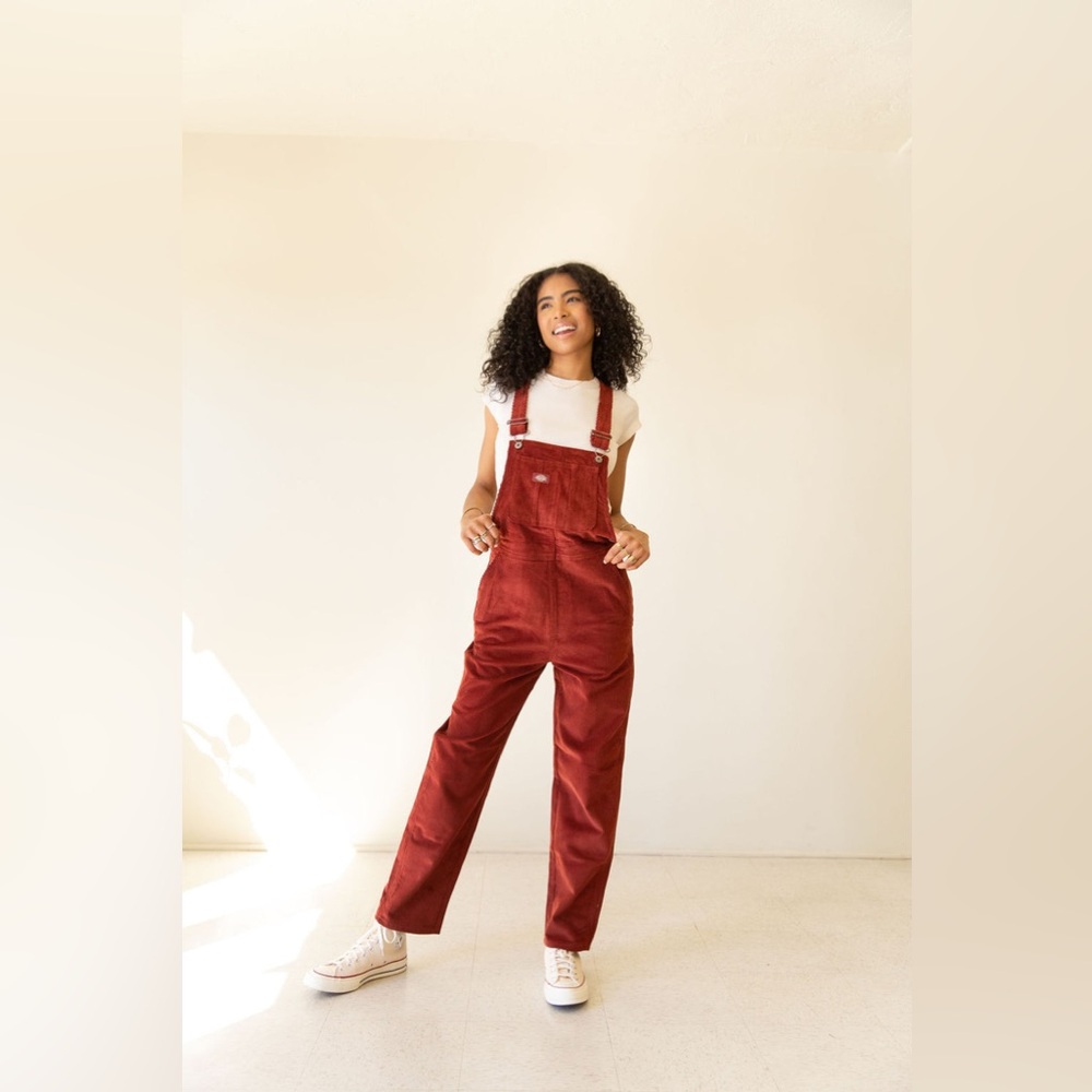 Dickies NWT Corduroy Bib Overalls Brick